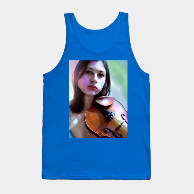 Photo by Violin and Girl Tank Top by KateMorkovka